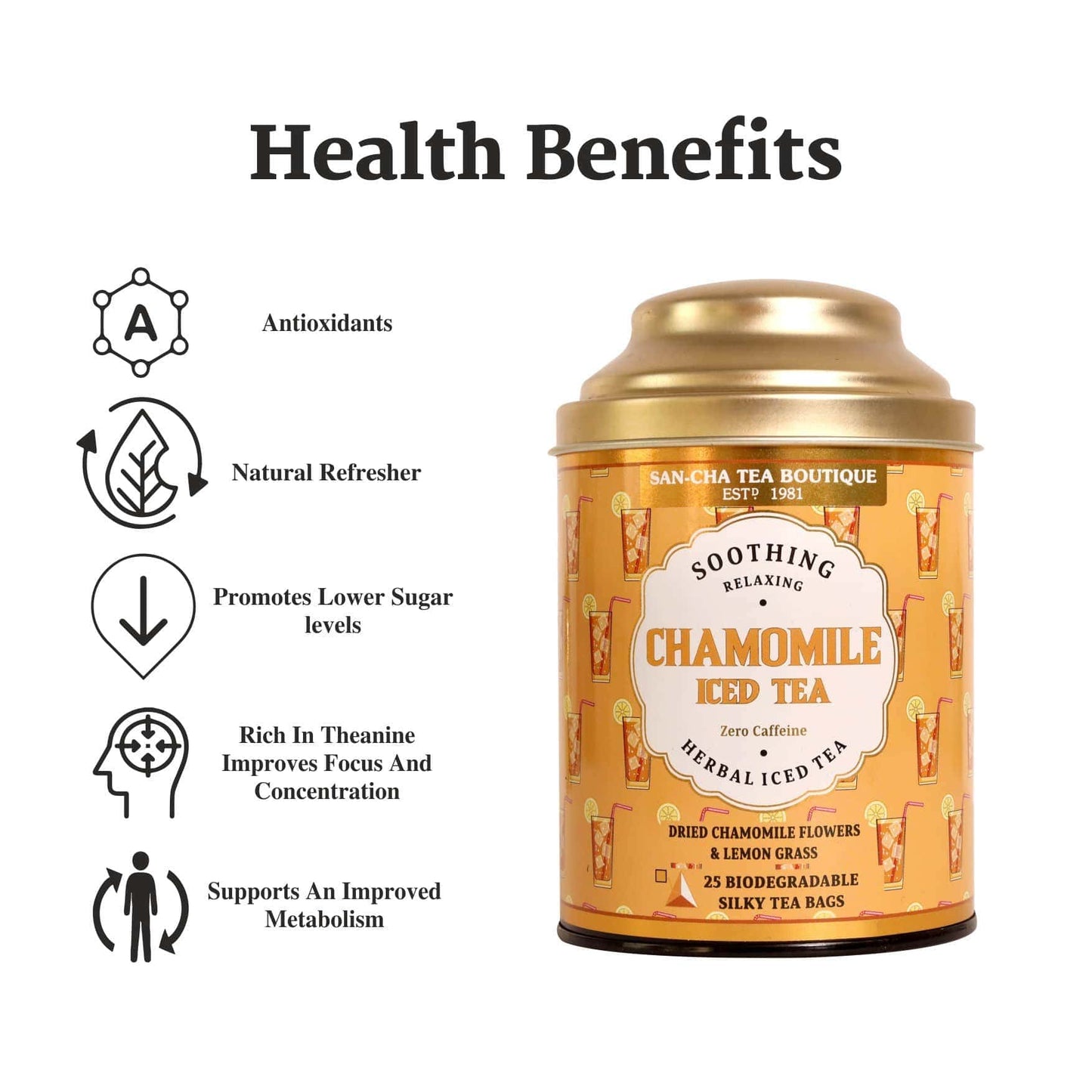 Chamomile Herbal Iced Tea – شاي البابونج المثلج