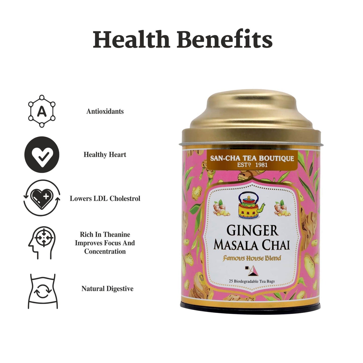 Ginger Masala Chai - شاي ماسالا بالزنجبيل