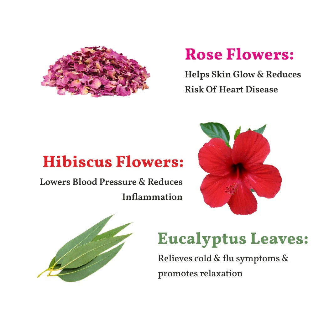 Hibiscus and Rose Herbal Iced Tea – شاي الكركديه و الورد المثلج