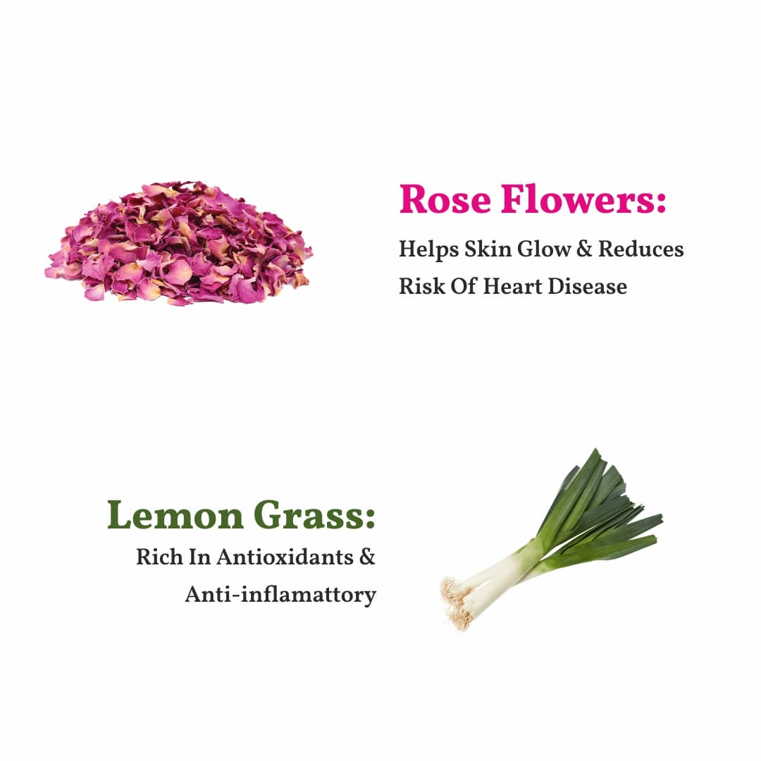 Rose and Lemongrass Herbal Tea – شاي الورد و عشبة الليمون