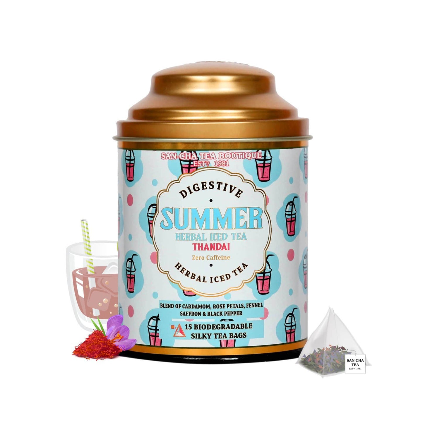 Summer Digestive Thandai Herbal Iced Tea – شاي ثانداي الصيفي المثلج
