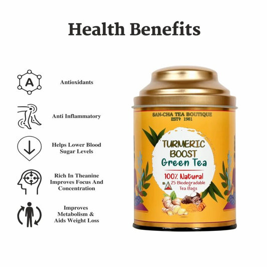 Turmeric Boost Green Tea – شاي أخضر بالكركم المعزز