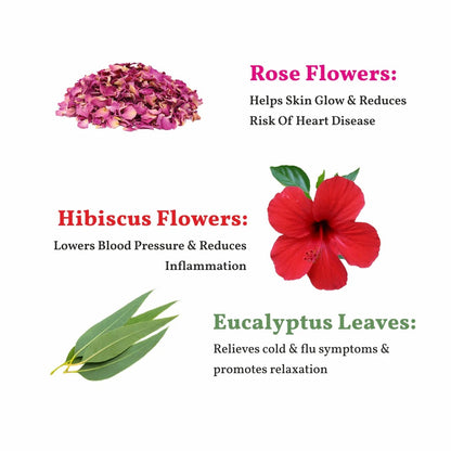 Hibiscus and Rose Herbal Iced Tea – شاي الكركديه و الورد المثلج