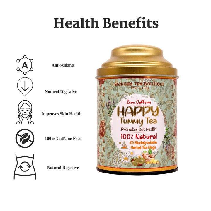 Happy Tummy Herbal Tea – شاي أعشاب مساعد الهضم