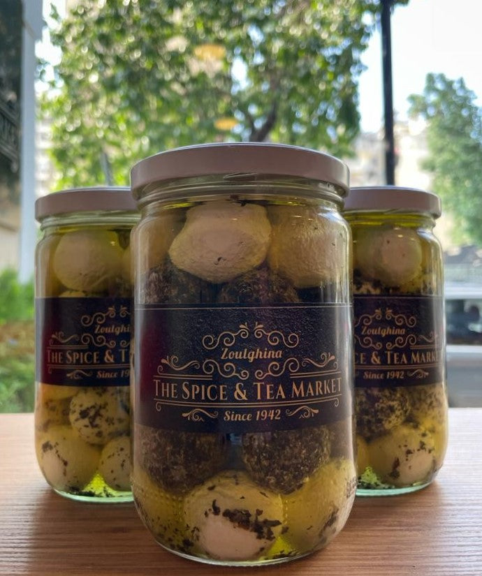Rolled Labneh Balls with Basil – لبنة مكبكبة مع الحبق