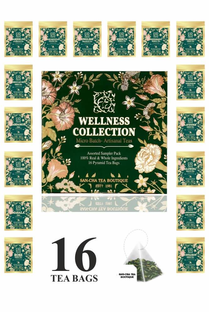 Wellness Collection Tea Sampler Box – علبة عينات الشاي من مجموعة العافية